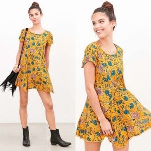 Silence + Noise yellow floral dress